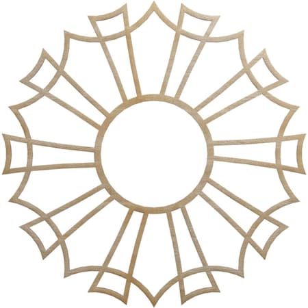 Ekena Millwork Augustus Wood Fretwork Pierced Ceiling Medallion, Hickory, 28"OD x 9 7/8"ID x 1/4"T CMWP28X28X0250AUHI